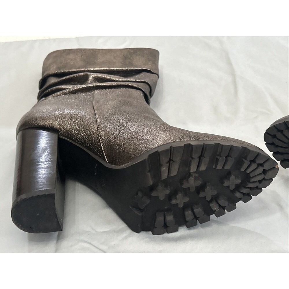Katy Perry Women’s The Raina Gunmetal Metallic Slouchy Mid-Calf Heeled Boots 7 - Picture 6 of 13